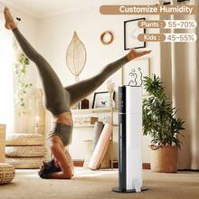 Quiet 9-Liter Humidifier, 3-Speed Ultrasonic Humidifier With Cool Mist - White - View 7