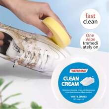 White Sneaker Cleaner, Easy To Use, Won't Damage Shoe Surface, Removes Yellowing And Stains, 160g - Multicolor - View 4