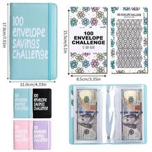100 Days Money Saving Envelope BudgetStorage Book,Mother's Day,Mom,Mother's Day Gift,Flower,Jewelry,Mother's Day Decorations,Mother's Day Party Supplies,Women,Pink,Gift Set - Mauve Purple - View 8