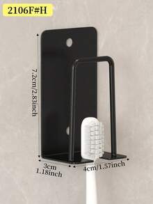 1/2 piezas Soporte de pared para cepillo de dientes eléctrico, organizador de almacenamiento de baño, adecuado para uso doméstico para guardar cepillo de dientes, soporte de cepillo de dientes, soporte de afeitadora, decoración de baño del hogar - Multicolor - Ver 17