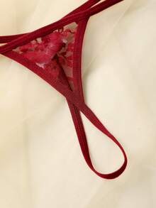 Bộ đồ lót ren xuyên thấu gợi cảm 3 món dành cho nữ - Nhiều màu - Xem 7