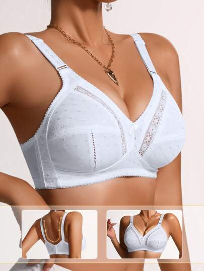 1pc Women's Wireless Breathable Seamless Adjustable Strap Comfortable Leisure Bra