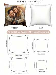 Spersonalizowana poduszka ze zdjęciem, dwustronna, idealny prezent dla absolwentów, na śluby i rocznice, tylko do prania ręcznego, zapinana na zamek, pasuje do różnych stylów pomieszczeń - Wielokolorowe - Zobacz 4