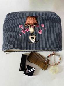 可爱腊肠犬花盆造型大容量拉链旅行化妆包，布艺便携化妆包，适合日常使用和旅行，男女皆宜，可作化妆品收纳包、洗漱包、化妆袋、旅行化妆包、度假必备品，也是送给女性的旅行礼物。 - 彩色 - 查看 10