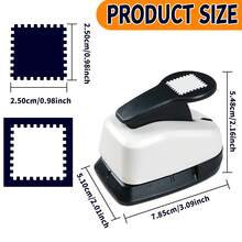 1 Inch (25mm) Stamp Shaped Hollow Punch Cutter Tool, Fashionable Stamp Shaped Hollow Square, Suitable For Paper Craft DIY, Card Making, Scrapbooking, Student Use - 1 Inch 25mm Stamp Puncher - View 10