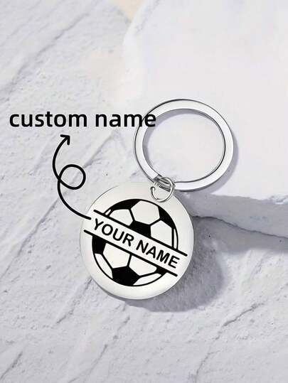 Personalized Football Keychain,Personalized Football Keychain - Customizable Name, Black & White Soccer Ball Design, Metal Key Ring For Sports Fans, Perfect Gift For Birthdays, School Start, Or Football Enthusiasts, Football Accessories, School Accessory, Playful Design, Quality Craftsmanship, Soccer Keychain, Soccer Gift For Boy, Keychain For Bag