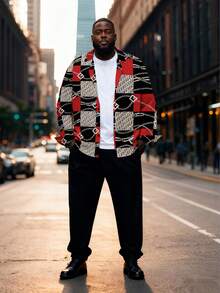 Plus-Size Men's Clothing, Men's Plus-Size Shirt Sets Suitable For Everyday Wear In Spring. - Nhiều màu - Xem 4