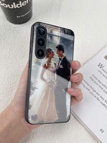 1pc Customized Photo Shockproof High-Definition Phone Case Protective Cover Compatible With Samsung S24/S24 Plus/S24 FE/S24 Ultra, S25/S25 Plus/S25 Ultra, Compatible With IPhone 17 Pro Max/17 Air/16 Pro And Other Android Phone Models, Christmas Phone Case, Stylish, Colorful, Vintage, Cute, Contracted, Funny, Custom - Black - View 4