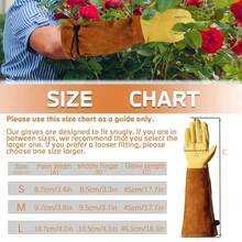 Long Sleeve Gardening Gloves – Puncture Proof Leather Gloves For Pruning & Yard Work - Long - View 6