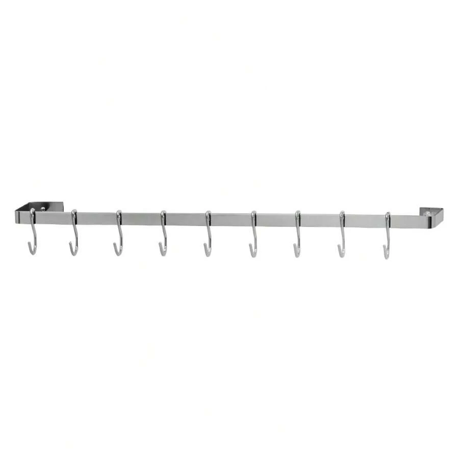 Porta Utensílios E Talheres Cromado 15 Ganchos 80cm UN - Prateado - Visão 1