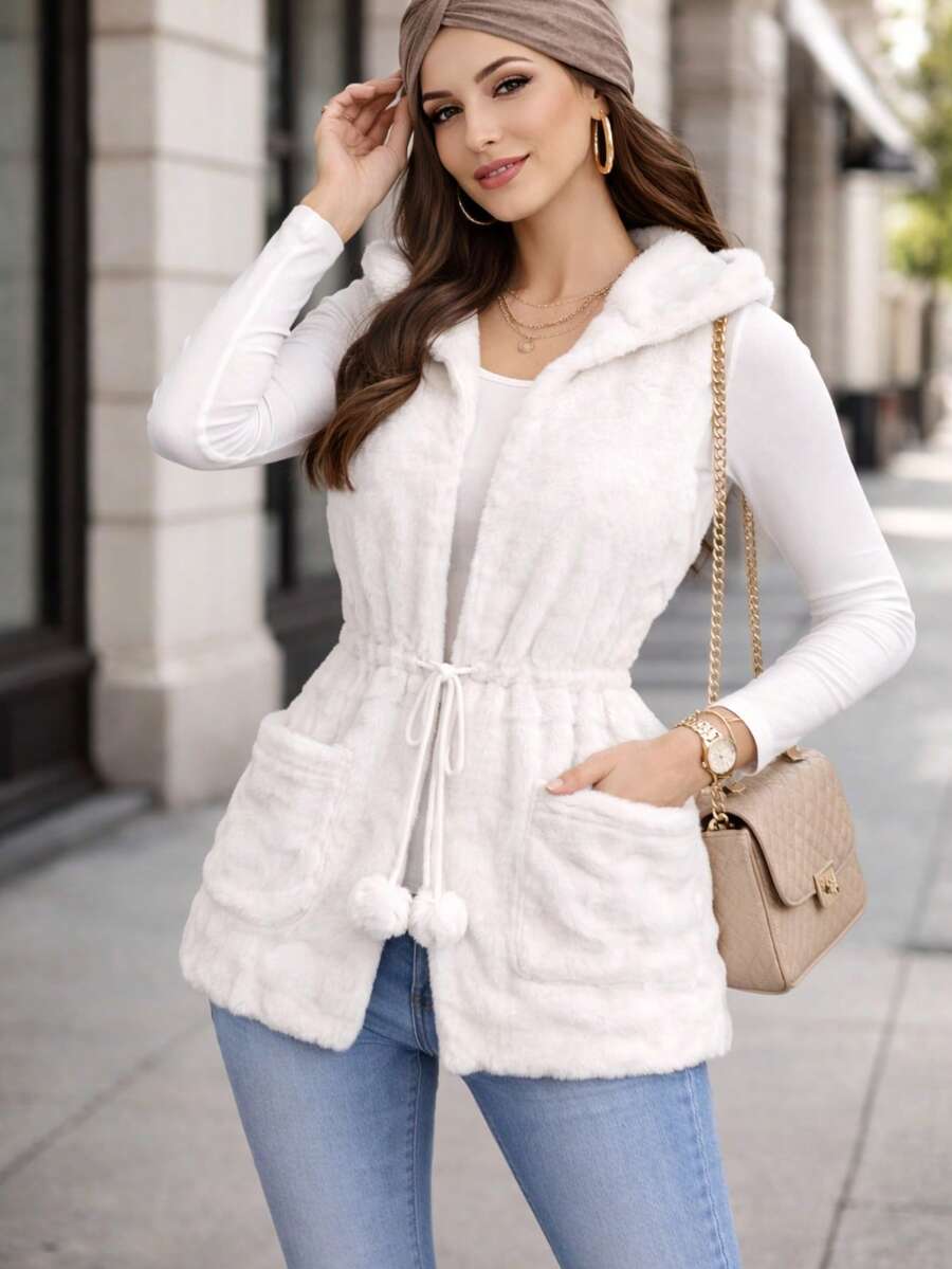 Women Overcoats - White - View 1