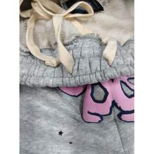 Sp5der Waist Elastic Casual Workout Athletic Gym Summer Y2k Shorts - 淺灰色 - 查看 3