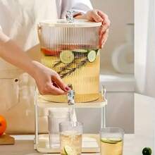 New Luxury Cold Water Dispenser With Faucet, Large Capacity Household Fruit Tea Cold Water Bucket, Picnic Set - Multicolor - View 3