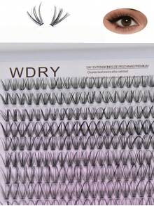 260pcs/Set High Volume Segmented Curly & Fluffy False Eyelashes, Suitable For Women Party & Date - D - View 5