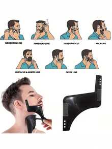 Herramienta de recorte de barba con peine incorporado, ideal para dar forma y definir las líneas y bordes de la barba. Este peine de estilismo se puede usar con recortadoras o maquinillas de afeitar para recortar con precisión la barba y las patillas. - Peine para barba - Ver 6