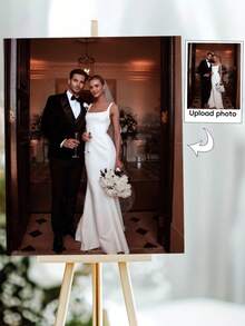 可定制婚礼欢迎牌，文字、图案、颜色和印刷工艺均可完全定制，多种尺寸可选，适用于婚礼、派对、节日、生日晚宴、家庭聚会、户外活动等场合，提供全方位设计服务。 - 彩色 - 查看 2