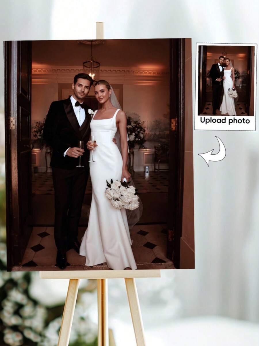 可定制婚礼欢迎牌，文字、图案、颜色和印刷工艺均可完全定制，多种尺寸可选，适用于婚礼、派对、节日、生日晚宴、家庭聚会、户外活动等场合，提供全方位设计服务。