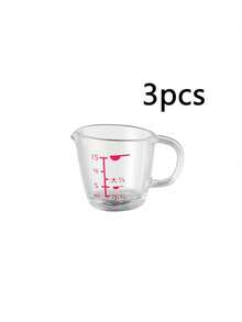 1/2/3pcs Mini Measuring Cups, Baking Measuring Cup, Small Milk Jug, Coffee Measuring Cup, Spout Cup, Milk Frothing Pitcher, Clear Measuring Cup With Plug-In Nesting Handle Stackable Design And Multiple Measurement Scales, Kitchen Gadgets - Transparent - View 10