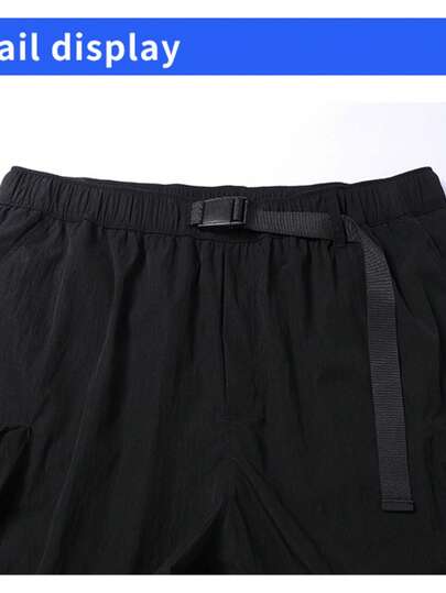 新款透气速干运动短裤，适合青少年男孩，宽松户外跑步百慕大短裤，男士健身运动及膝裤