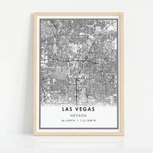 Islamic Style Poster, Frameless Wall Art, Las Vegas Map Print Poster Canvas | Nevada Map Print Poster Canvas | Las Vegas City Map Print Poster Canvas (Suitable For Eid Al-Fitr And Ramadan) - A - View 9