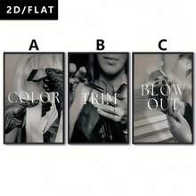 1/3 tấm tranh nghệ thuật logo tối giản hiện đại đen trắng dành cho tiệm làm tóc, phù hợp với các tiệm cắt tóc nam. Tranh in trên vải canvas dùng để trang trí văn phòng, phòng ngủ, phòng khách và hành lang. Có thể mua thêm khung. - Nhiều màu - Xem 3