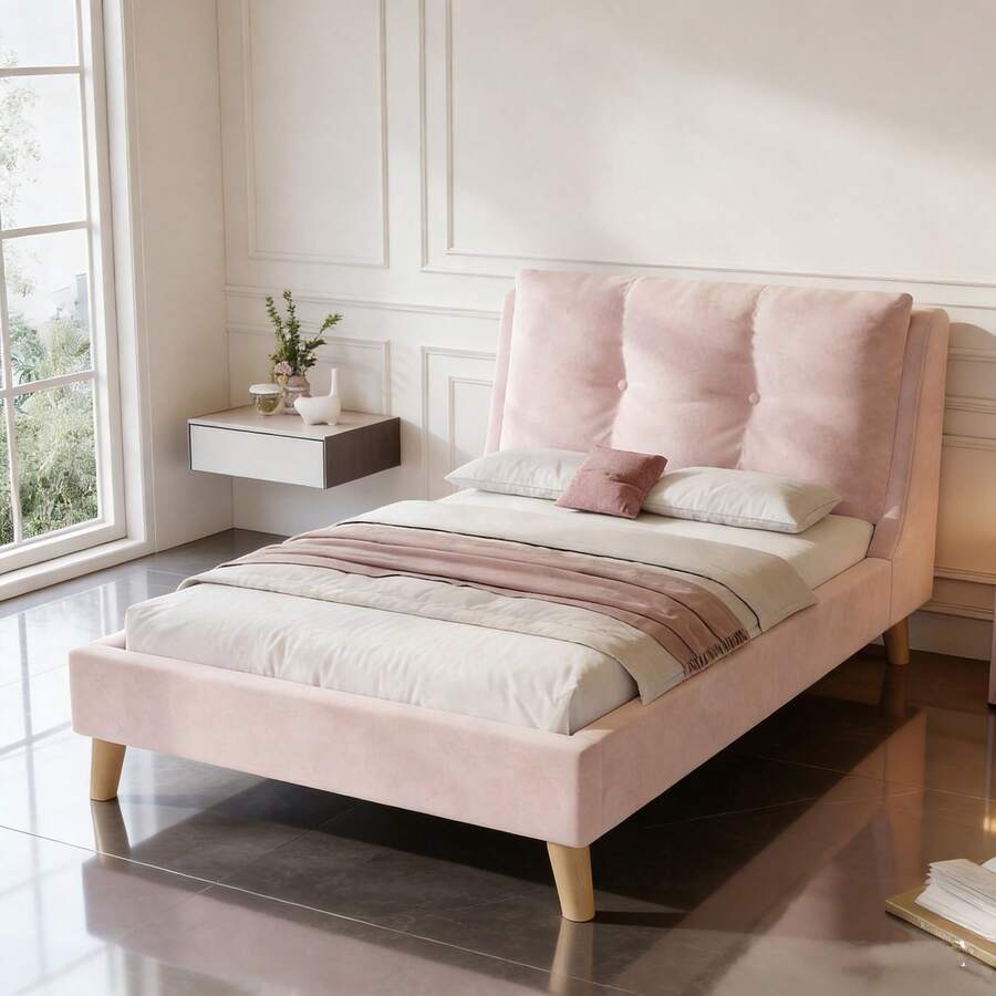 Bed Bases & Foundations - Pink + Velvet - View 1