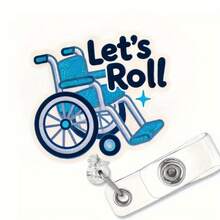 Expandable Nurse Badge Holder With Clip - Durable Acrylic, Fun Wheelchair Design, Suitable For Nurses, Doctors, RNs, LPNs - Perfect For Work And Office Use - 1 - View 5