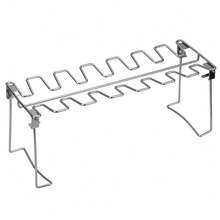 BBQ Beef Chicken Leg Wing Grill Rack 14 Slots Stainless Steel BBQ Drumsticks Holder Smoker Oven Roaster Stand Roast Barbecue Rib - A - View 2