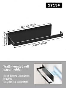 1/2 piezas Soporte para toallas de papel de cocina, Estante adhesivo para toallas de papel, Dispensador magnético de toallas de papel, Estante para toallas de papel y película adherente montado en la pared, Adecuado para gabinete de cocina, almacenamiento de refrigerador, accesorios de cocina - Multicolor - Ver 12