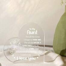 Investment Props" And "Can Be Used For Photography Heart - Shaped Acrylic Decor: Thoughtful Thank You Gift For Aunt, Office Decor, Bedroom Decor, Home Decor Aesthetic, Boho Decor, Gifts For Women Birthday Unique - 1PC - View 7
