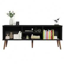 Mueble Mesa Para Tv Rack Madesa 2 Puertas Hasta 65 Negro 02 - Negro - Ver 7
