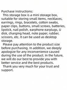 1件/套迷你三层桌面收纳盒，家具，办公用品，珠宝收纳盒，抽屉式化妆品收纳盒，女士旅行必备收纳盒，旅行礼品 - 彩色 - 查看 12