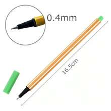 Kit With 6/12/24/36/48 Fine Liner Pens, 0.4mm Fine Tip. - 一套24支黃色原子筆 - 查看 3