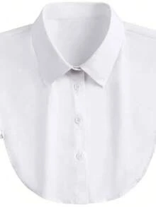 1pc Women's Solid Color Exaggerated Pointed Collar False Collar Sweater Undershirt Decoration Shirt, Versatile For Daily Wear - Multicolor - View 5