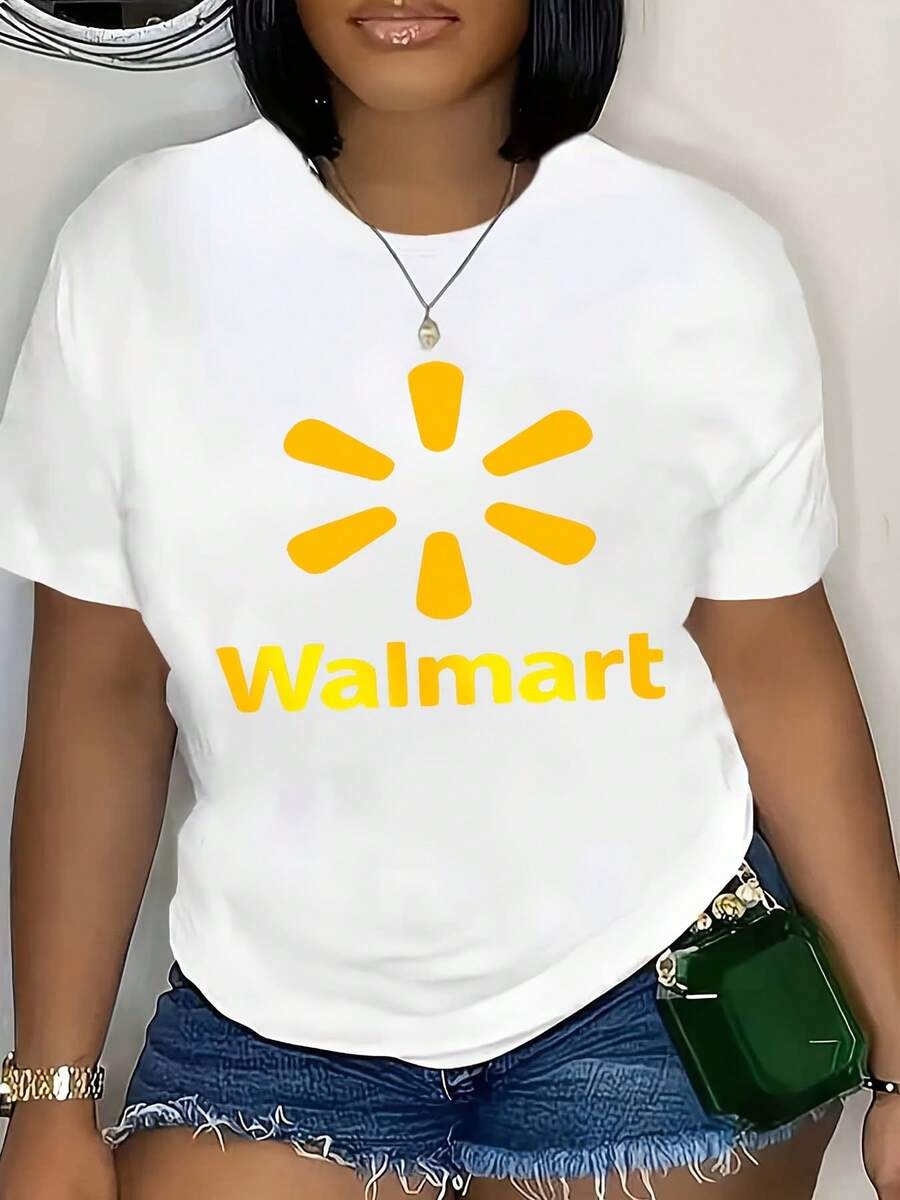 Logo Graphic T-Shirt Unisex Casual Shirt Everyday Wear Street Style Top, It Is A Perfect T-Shirt To Give To Friends And Family On Any Holiday Or Festive Occasion, 220g - White - View 1