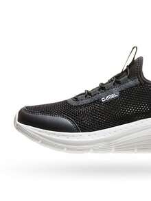 CAMEL CROWN 女士户外休闲鞋，春夏新款运动鞋，时尚百搭，轻便透气，回弹舒适，适合步行穿着。 - 黑色 - 查看 2