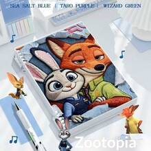 Zootopia Judy 高中筆記本－觸感舒適可拆卸活頁卡通練習本（隨機 1 款設計） - A5橫線本 - 查看 2