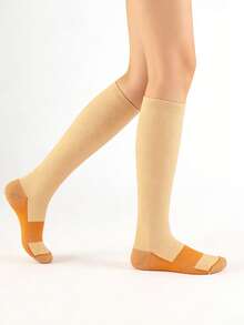 2/4双装 女士高品质面料跑步足球骑行袜 褶皱袜 冬春两季靴袜 2026新款 - 彩色 - 查看 7