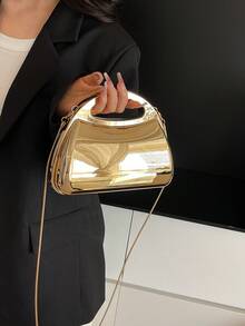 1pc Bag Ladies Wind High-Grade Bag 2026 Spring New Niche Handbag Dinner Cheongsam Bag Dress With Messenger Bag. - Gold - View 6