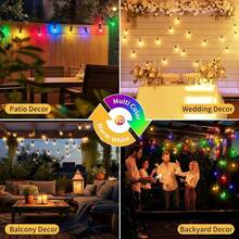 AMILL 59ft Solar-Powered Dual USB LED Fairy Lights With 50 Crystal Balls, 8 Modes & Remote Control - Multicolor Indoor/Outdoor String Lights For Garden, Yard, Wedding, Party, Christmas Decorations, Outdoor Lighting  Decorative Lights  Versatile Lighting, Hanging Solar Lights - Solar Bubble Ball - View 7