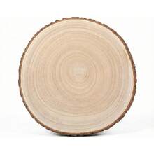 1/2/10pcs Natural Paulownia Wood Slices, Large Round Wood Slabs With Bark, Rustic Wedding Centerpieces, Cake Stand, Table Chargers, Unfinished Wood Circles For DIY Crafts & Christmas Decor - A - 查看 16