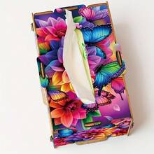 1 Handmade Wooden Diamond Painting Paper Drawer, Reusable Butterfly Wooden Storage Box, Creative Design, Art Handmade Craft Accessories For Home And Office, Holiday Gift, Suitable For Various Scenarios - ZCH139 - View 4