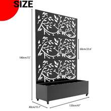 Jardinera metálica con enrejado, jardinera elevada de 183 cm con ruedas y mosquitera, jardinera exterior galvanizada con orificios de drenaje para plantas trepadoras, hortalizas y enredaderas. - Negro - Ver 7