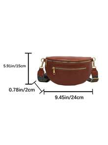 Soft Leather Waist Bags Women Casual Fanny Packs Saddle Bag Fashion Chest Pack Single Shoulder Crossbody Bag Travel Mobile Phone - Brown - View 7