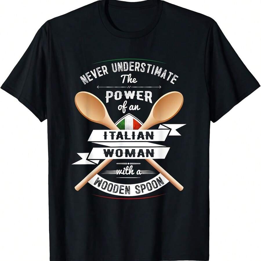 Simple Short Sve Crew Neck T-Shirt Wo's Printed Casual - 黑色 - 查看 1