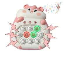 Máquina de juegos portátil de velocidad con sonido y luz, juego interactivo de memoria Quick Push, consola de juegos Quick Push, juguetes sensoriales luminosos, rompecabezas portátil, juguete de presión para niños y adultos. uego Pop It Electrónico, Juguete Anti - Estrés Quickpush - Rosa - Ver 5