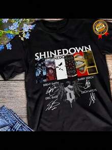 New Rare Shinedown Band Gift For Fans  S-5XL T-Shirt Men Women - Black - View 1
