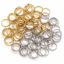 100 szt. podwójnych kółek zaciskowych ze stali nierdzewnej 4-10 mm - otwarte łączniki rozdzielające do samodzielnego tworzenia biżuterii i breloków - Wielokolorowe - Zobacz 6
