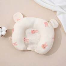1个新生儿U型枕，可爱卡通熊防扁头定型枕，棉布婴儿枕 - 彩色 - 查看 15