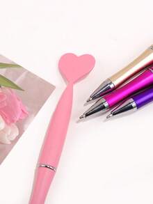 3PCS Heart-Shaped Ballpoint Pens, Black Ink Pen Set, Smooth Writing Office Supplies, Creative Desk Stationery, Gift For Colleagues And Friends - Sets - View 6
